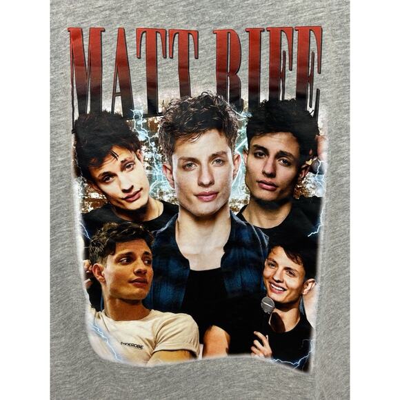 Matt Rife Casual Canvass Print T-Shirt Gray Unisex Size Medium - Picture 4 of 13